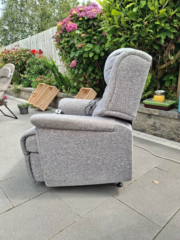 Grey Riser Riser Recliner armchair.