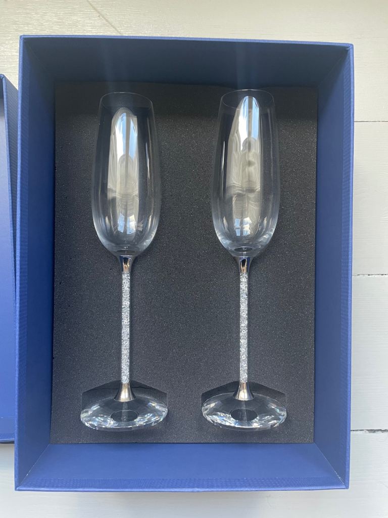 Swarovski champagne flutes