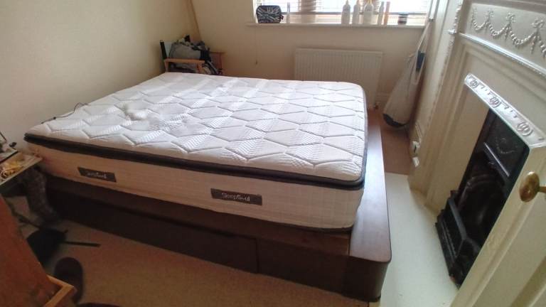 Double Bed (Made com) and mattress