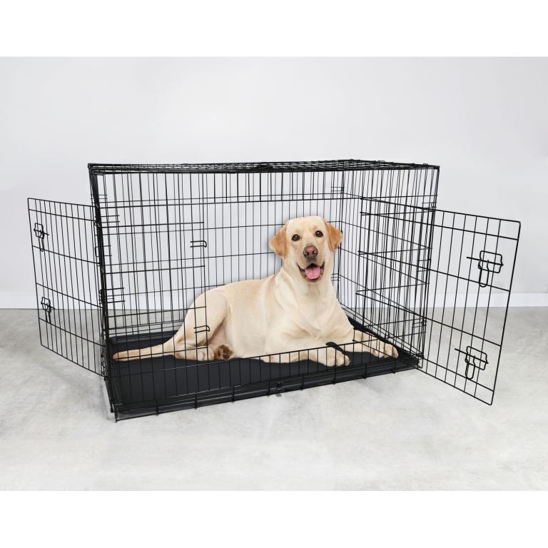 Large dog cage with tray base 