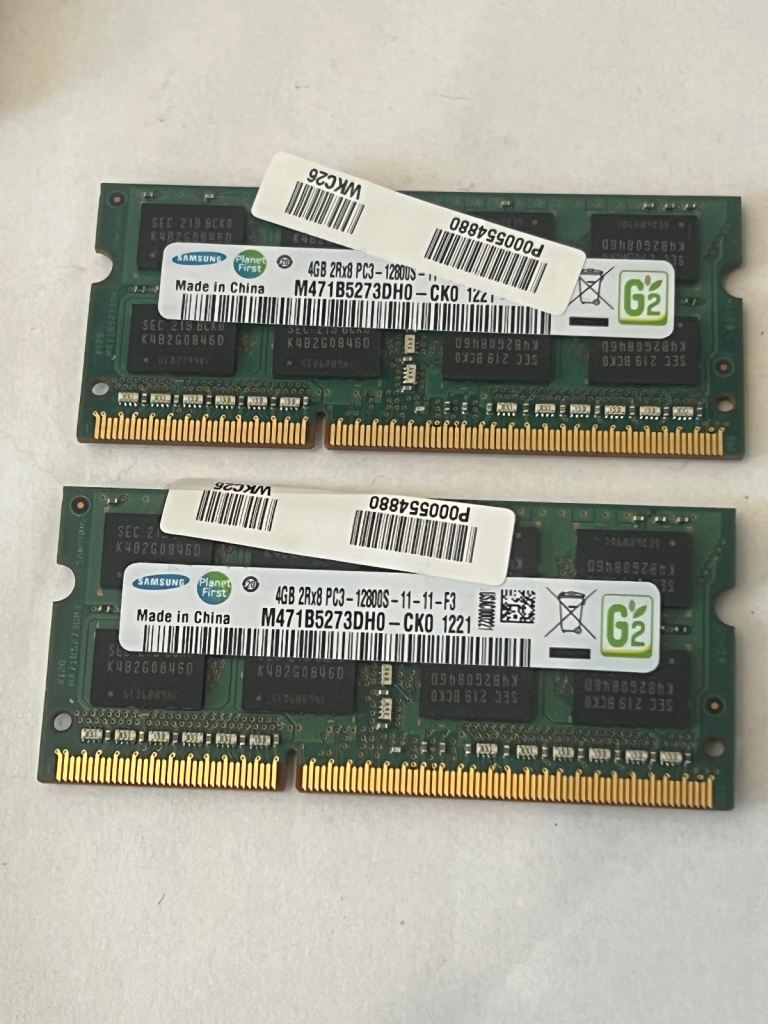 DDR/PC3 ram memory 4gb x2 = 8 gb 