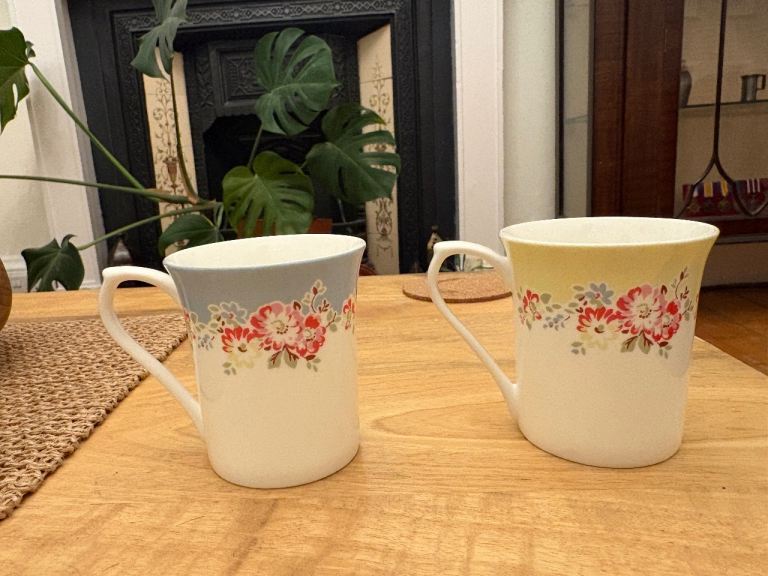 Cath Kidston By Churchill Mugs - Set of 2, As Good As New