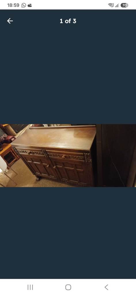 Solid Wood Console Table / Sideboard – Good Condition