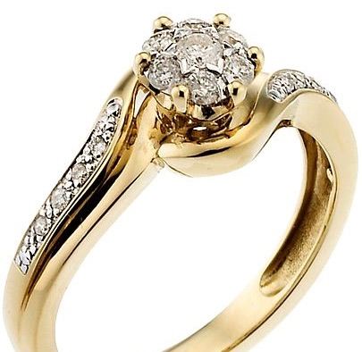 9ct Gold 1/4 Carat dimond, Size L, brand new 
