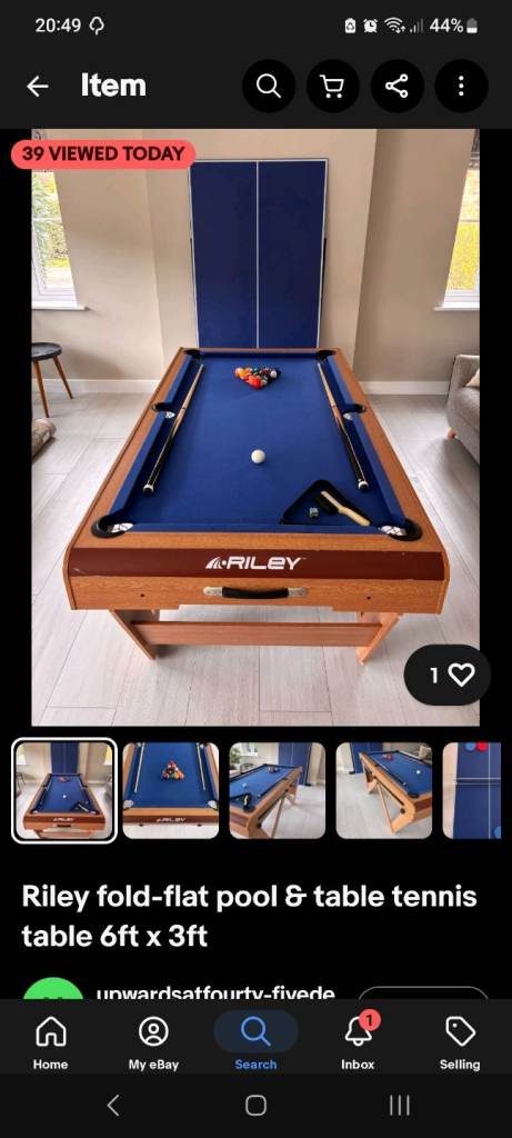 New Riley 6ft Rolling Flat Folding Pool Table and With Reversible Table Tennis Top & Accessories