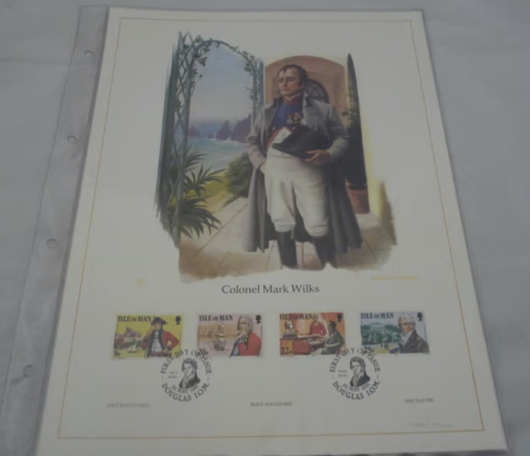 First Day Lithograph Stamps Colonel Mark Wilks 1981