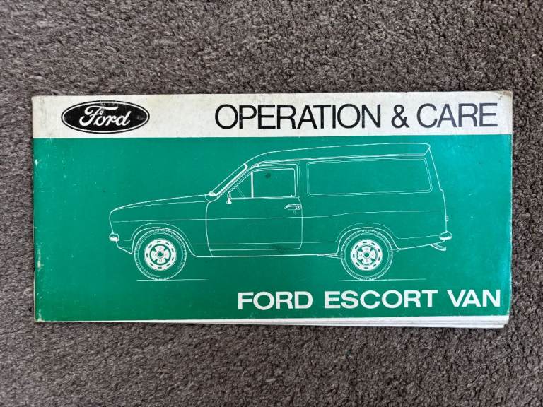 Ford Escort Van owners manual/handbook