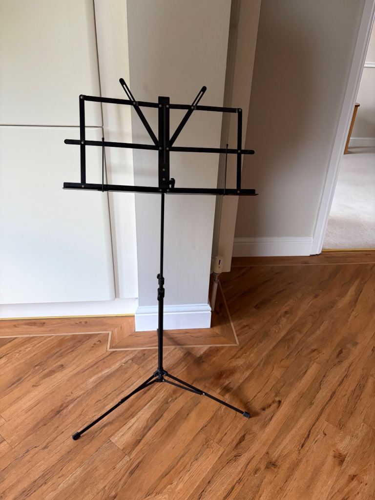 Black Adjustable Music Stand – Good Condition