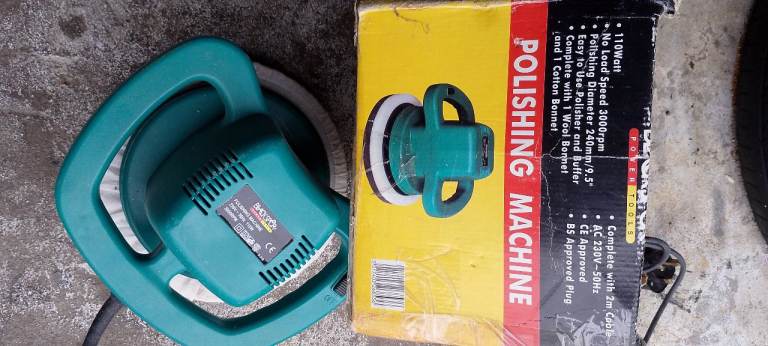 Boxed Car Polisher Machine with mop covers £8