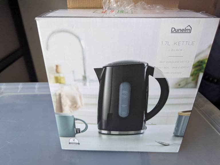 Dunelm 1.7L Black Kettle