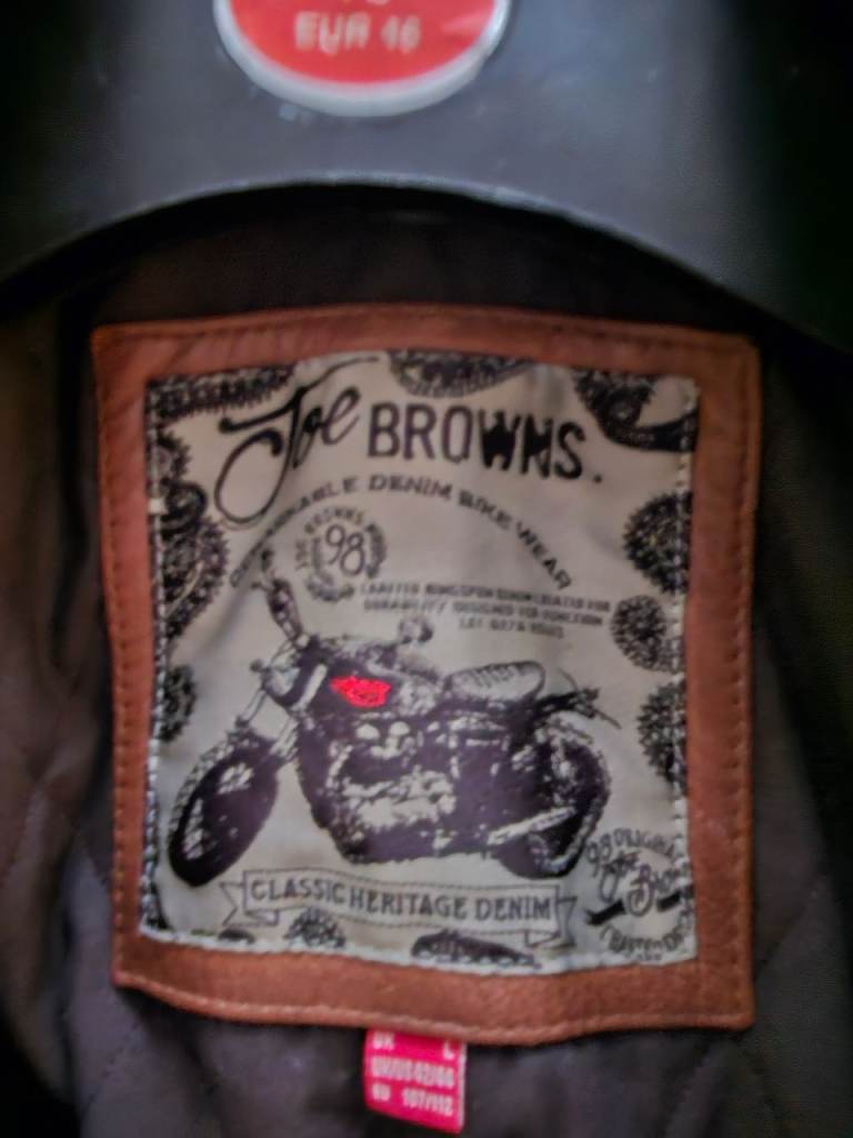 Joe Browns Brown Leather Jacket - Good Condition, Size L