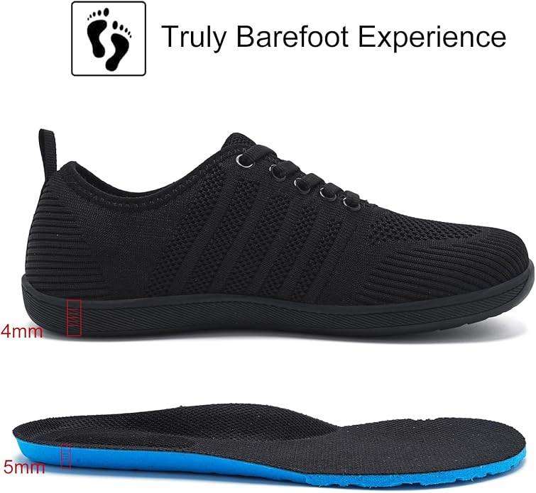 Barefoot Shoes Womens Trainers Wide Fit Walking Trail Running Sneakers | UK 6.5
