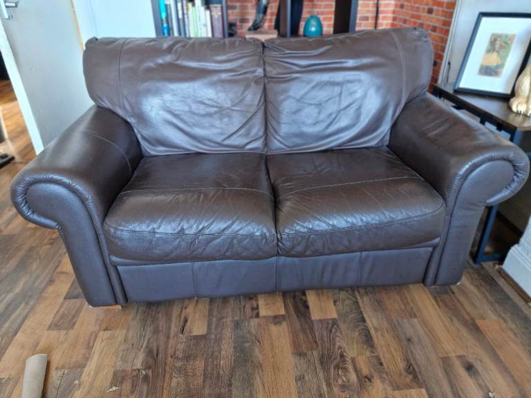 FREE BROWN LEATHER SOFA