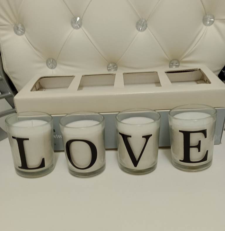 L O V E CANDLES SET (NEW)