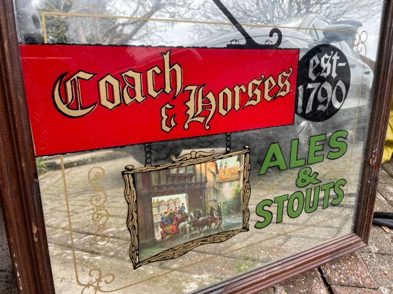 Vintage pub mirror