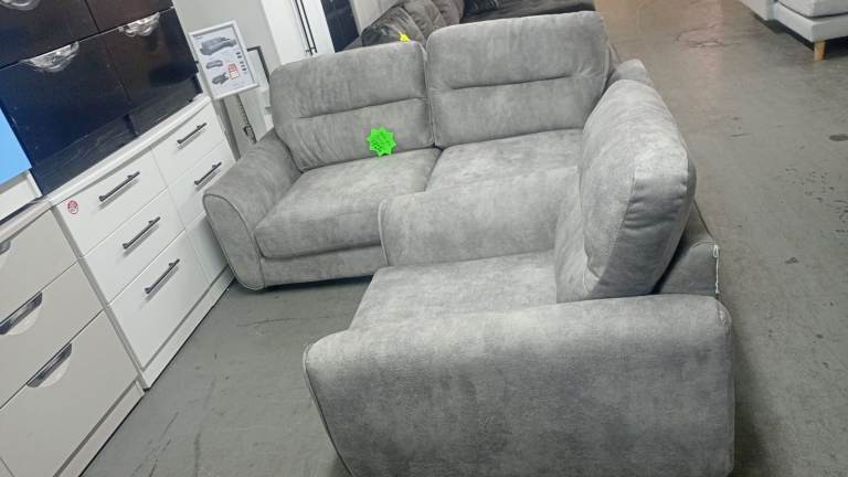 Brand New Grey 3 + Armchair Sofa Set Grey 