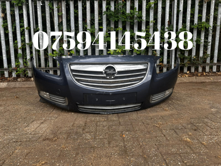 VAUXHALL INSIGNIA 2011 FRONT BUMPER + CHROME GRILL + SPOT LIGHTS METRO BLUE Z168 🔥🔥☎️☎️