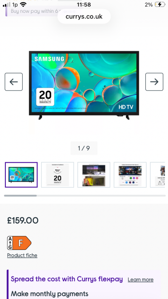 Samsung 32 inc brand new smart  seal got march 