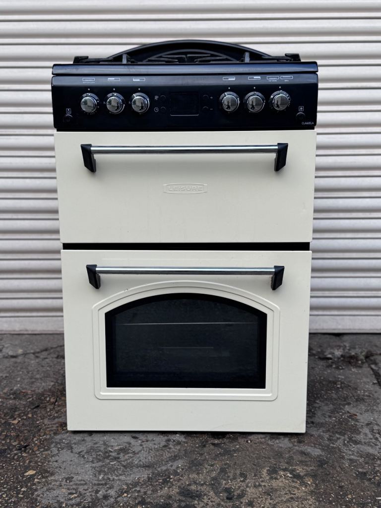 Leisure gas cooker 60cm fsd cream double oven 3 months warranty
