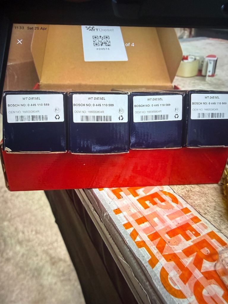 Diesel injectors 1.6 dci 0445110569 