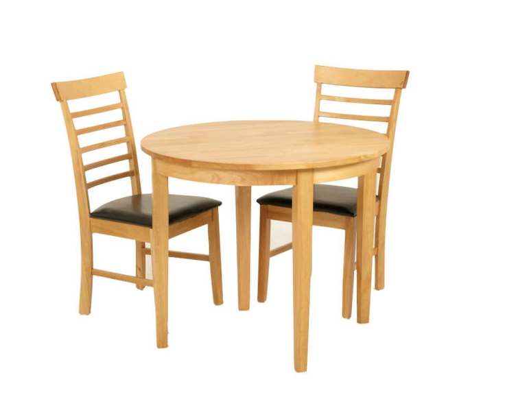 Half Moon Round Extending Dining Table Set with 2 Chairs £140 (ono)