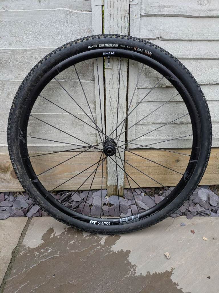 DT Swiss E1800 Spline 11 Speed Road or gravel Bike Wheels with Maxxis Rambler Tyre