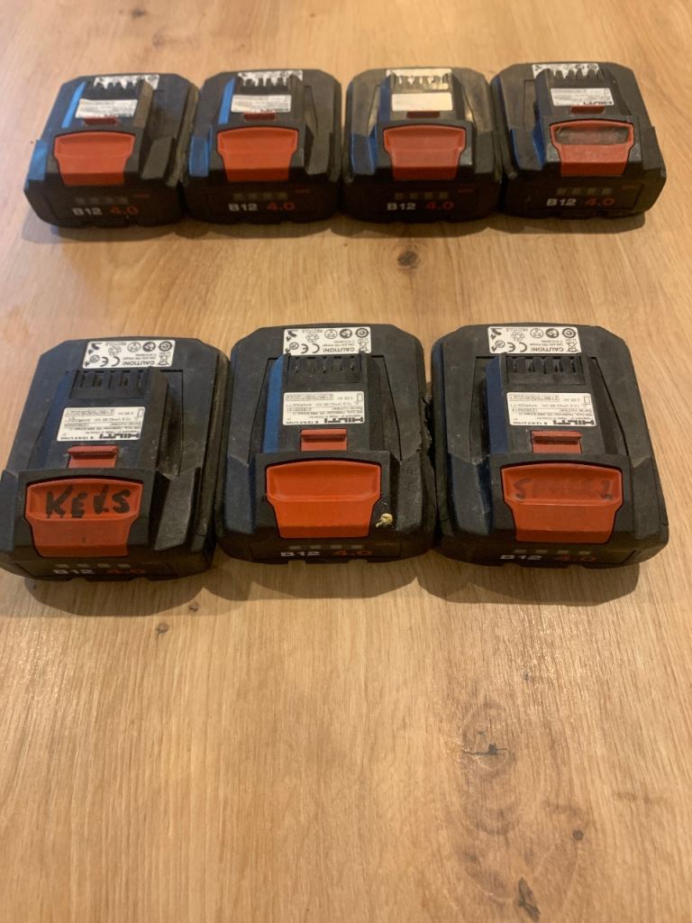 7 X HILTI B12 10.8V 4.0Ah 4000mAh li-ion battery