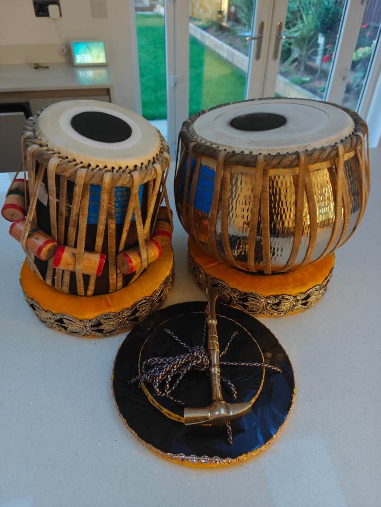 Handmade Black Sheesham Tabla Set – 6" C# – BRAND NEW