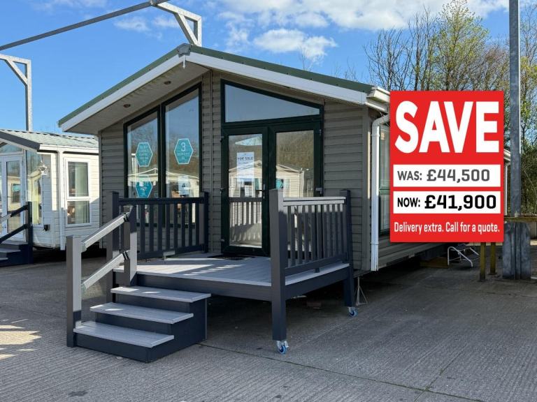 40x16ft 2 Bed Twin Lodge - Ensuite, Sofas, Open Plan Living Area - Offsite Sale
