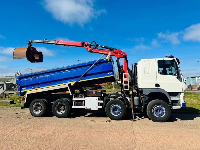 2019 DAF CF 450 8X4 TIPPER GRAB, EPSILON M125 CRANE, SLEEPER CAB
