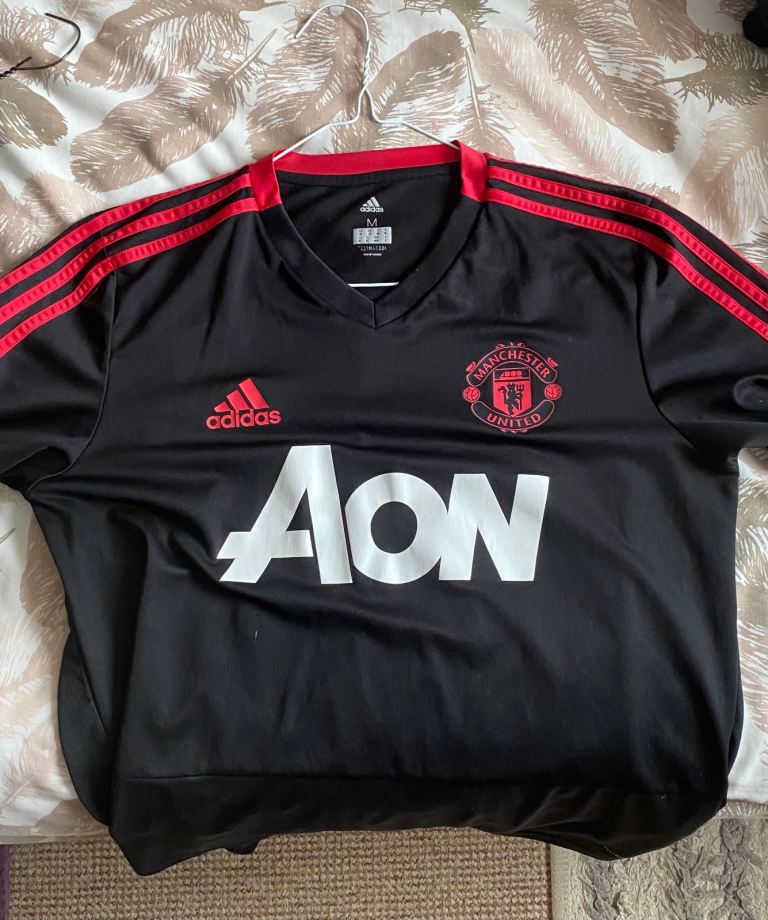Adidas Manchester United Training Top - Black, Size M