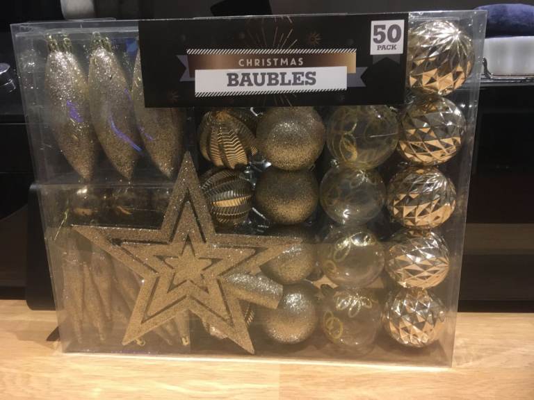 image for (New) Pack of 50 Gold Baubles(Four Packs Available) (St Agnes)