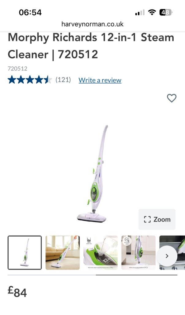 Morphy Richard’s steam cleaner 