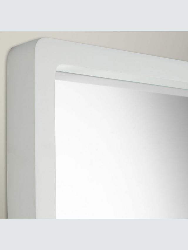 John Lewis Rounded Corners Full Length Mirror, 144 x 44cm, White