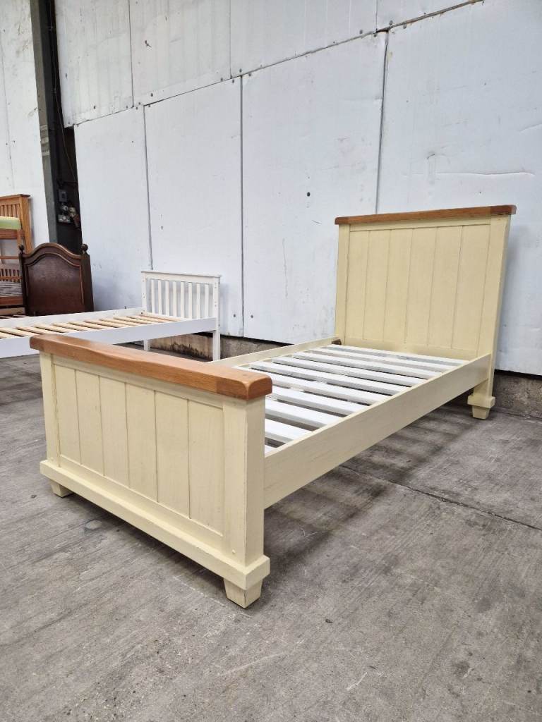 Single Bed Frame SOLID OAK Bed WOODEN Single Bed Base 3FT Single Bedstead