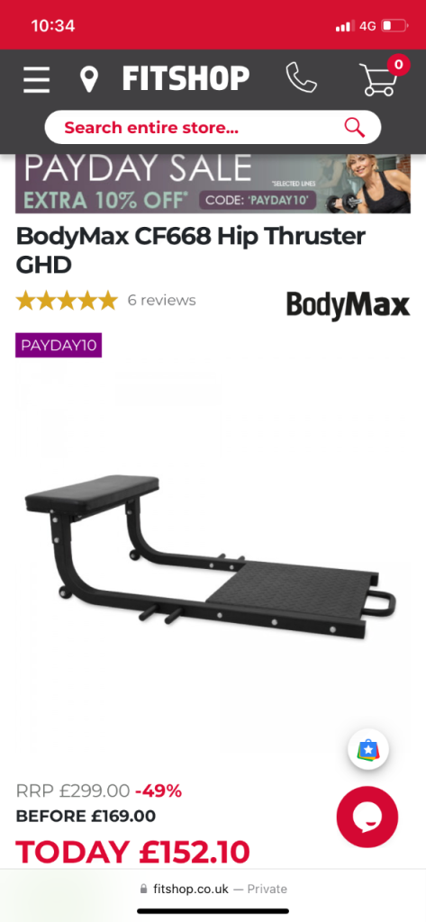 Bodymax hip thruster 