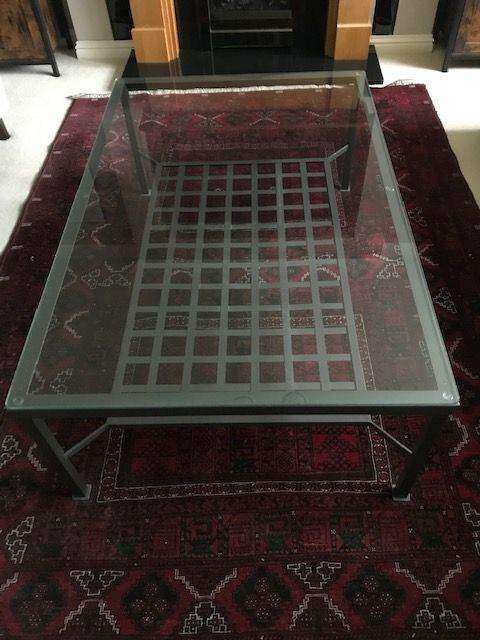 Glass Topped Coffee Table for Sale