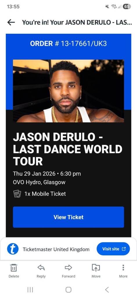 Jason Derulo Ticket January 29th
