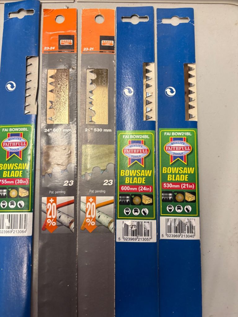New Faithfull and Bahco Bowsaw Blades – Various Sizes