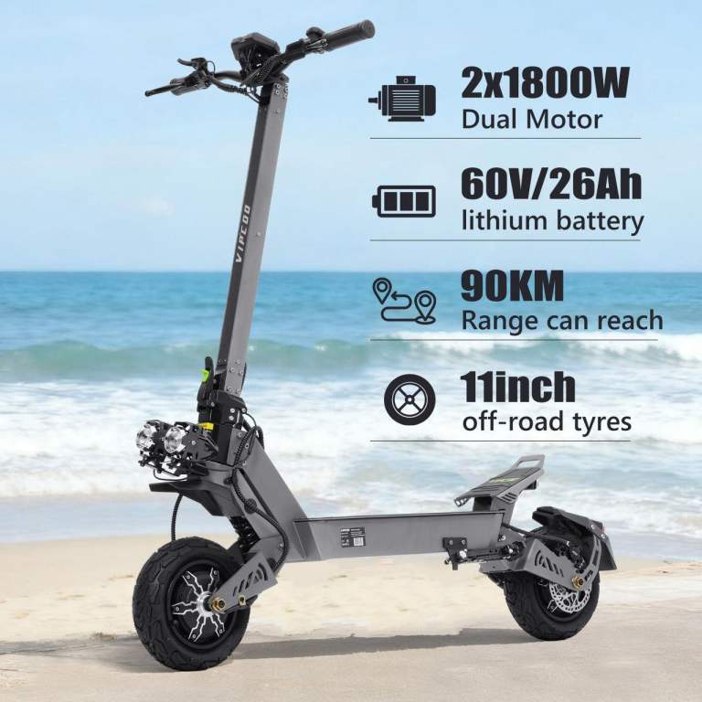 VIPCOO VS9 Electric Scooter - New, Powerful Dual Motor