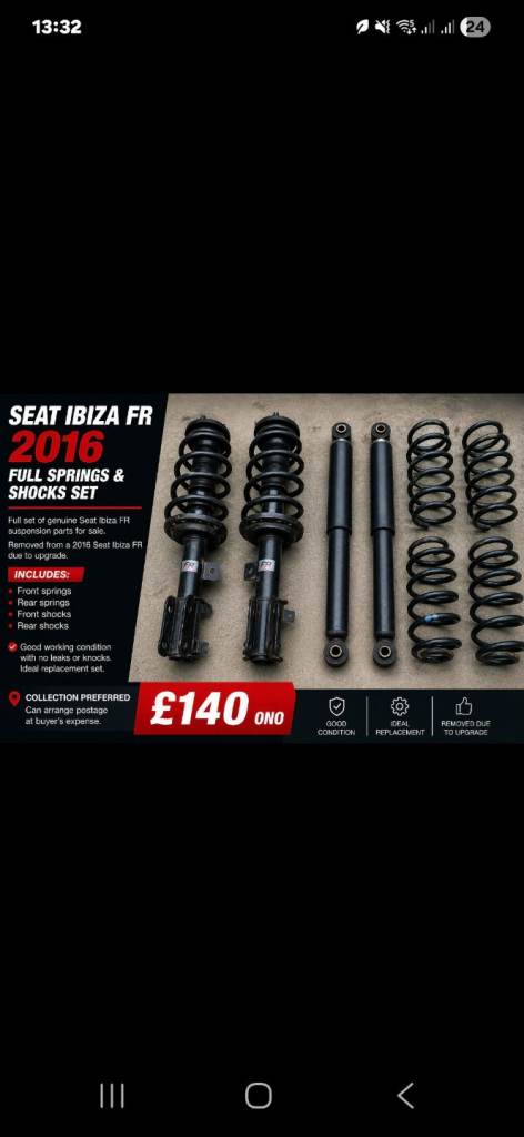 Seat Ibiza FR 2016 Springs & Shocks for Sale