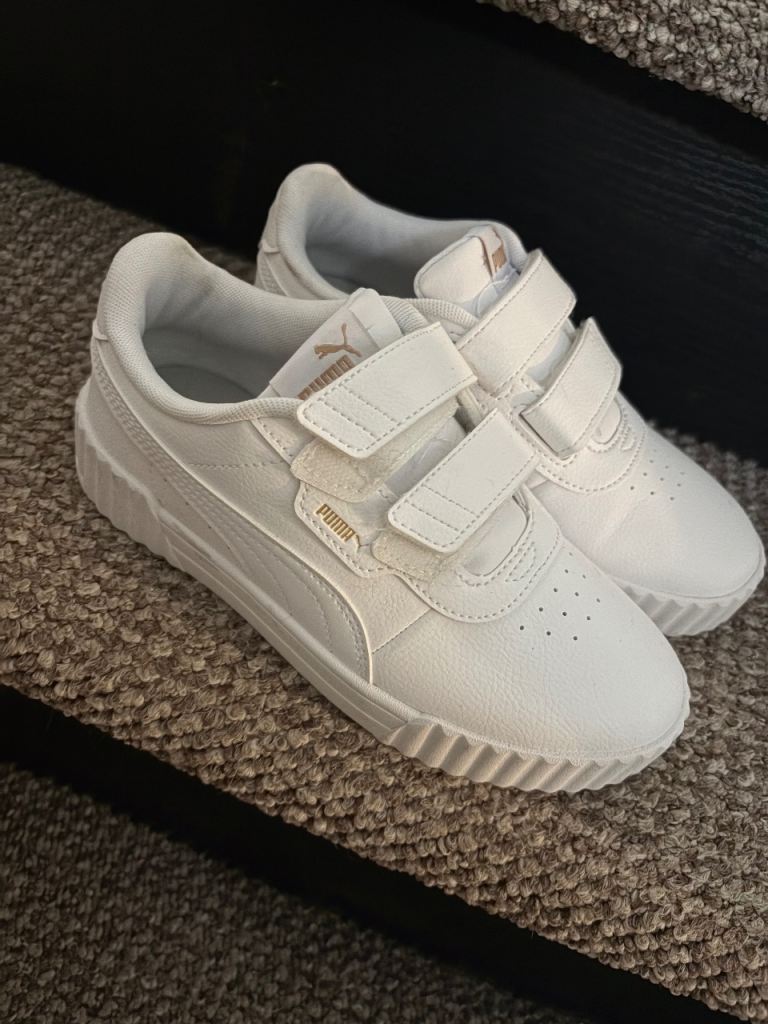 White with gold puma size 2 