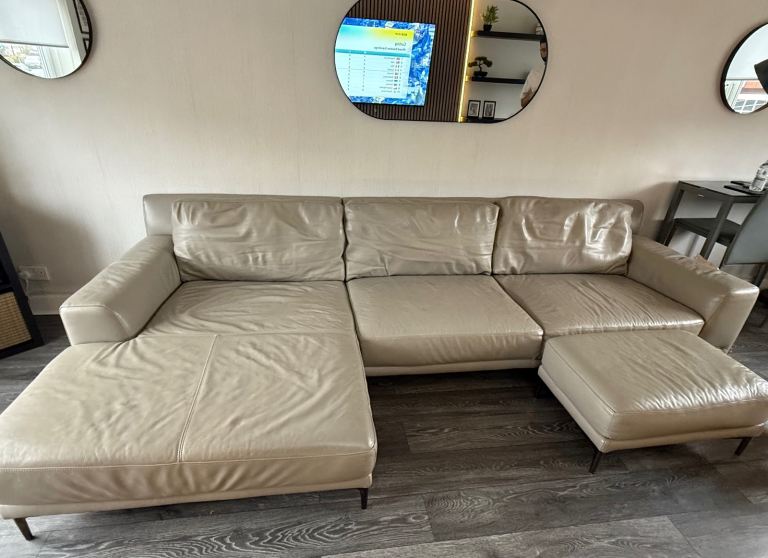 DFS sofa and footstool 