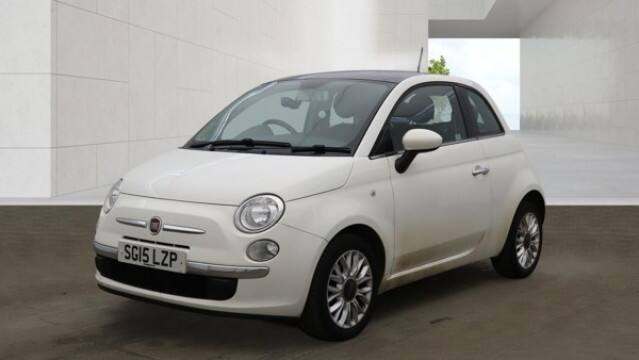 2015 Fiat 500 1.2 500 1.2 69hp Lounge White 3dr LOWTAX+PANROOF Hatchback Petrol Manual