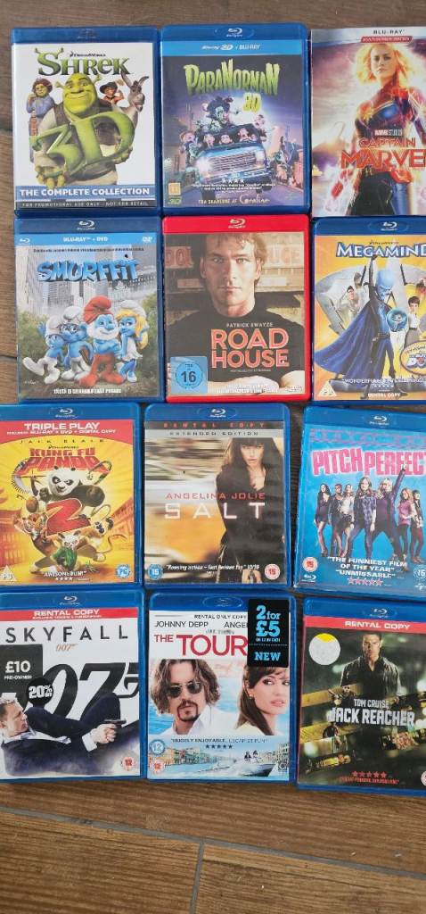 12 bluray films 