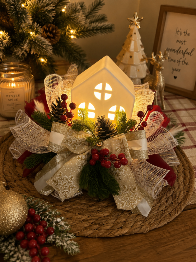 Handmade Christmas theme lamp 