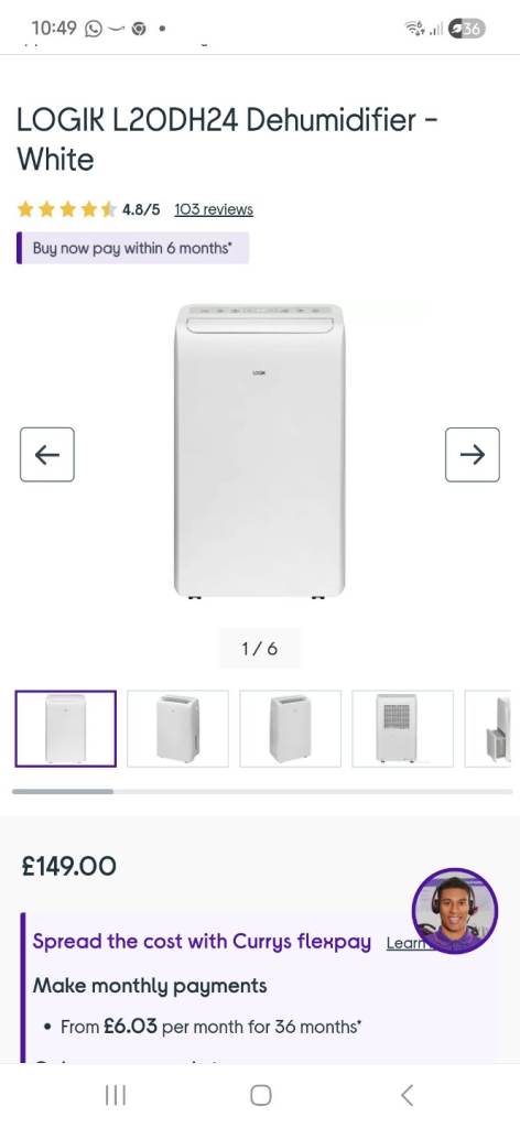Logik Dehumidifier L20