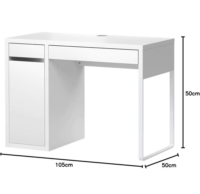 IKEA MICKE Office Desk, White 105 x 50 cm
