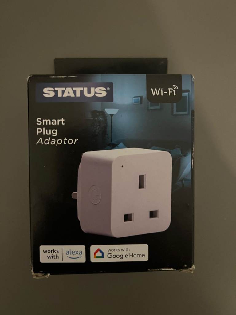 STATUS Smart Plug Adaptor Wi-Fi Wireless Outlet - Works with Alexa & Google Home