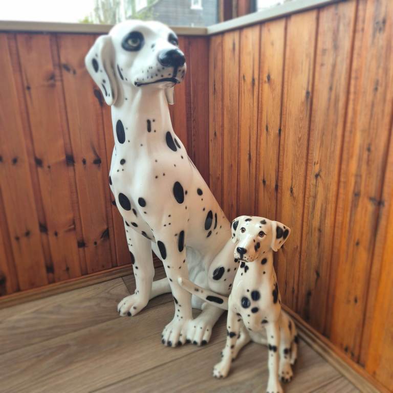 Pottery Dalmatian & Pup